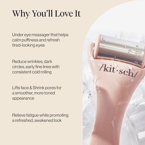Kitsch Stainless Steel Ice Roller for Face – Cooling Facial Tool for Puffiness
