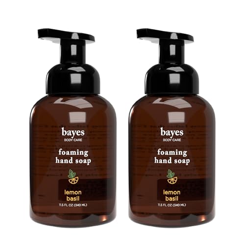 Bayes Lemon Basil Foaming Hand Soap - 11.5oz, 2 Pack, USDA Certified Biobased