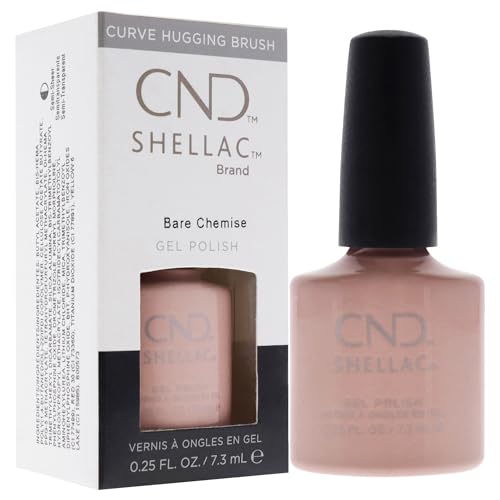 CND Shellac Gel Nail Polish, Long-lasting NailPaint Color with Curve-hugging Brush, Pink Polish, 0.25 fl oz