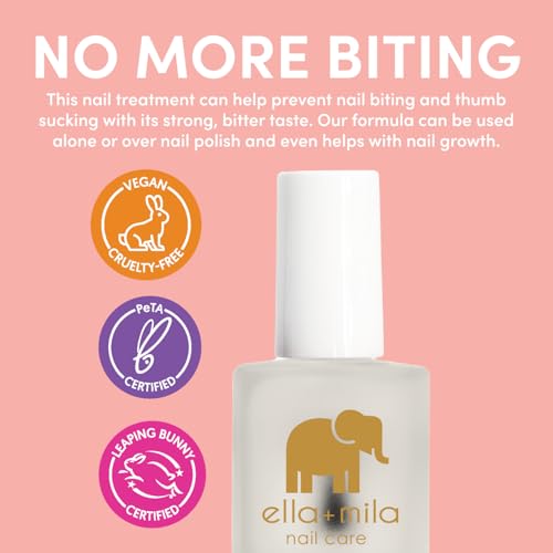 ella+mila Anti-Nail Biting Treatment & Nail Strengthener Duo - 2 x 0.45 oz