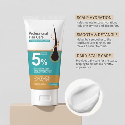 5% Hair Growth Scalp Massage Cream for Men & Women – Strengthens Roots, Promotes Regrowth
