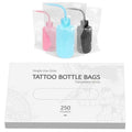 250pcs Tattoo Wash Bottle Bags 9.8x5.9in Disposable