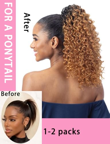 20-Inch Miracle Knots Crochet Human Hair for Black Women - T1b/30 Ombre Deep Wave