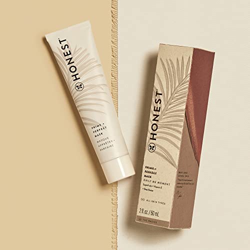 Honest Beauty Antioxidant-Rich Moisturizing Prime + Perfect Mask | Smooths, Firms, + Preps | Shea Butter, Superfruits, Vitamin E | EWG Verified, Vegan + Cruelty Free | 2 fl oz