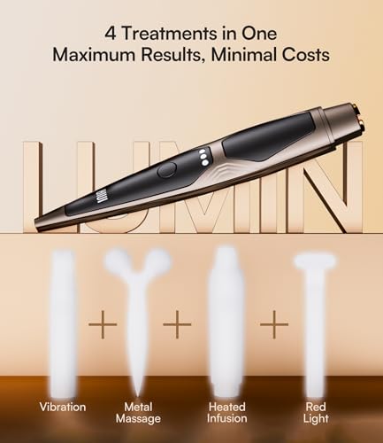 INIA Red Light Eye Massager | 4-in-1 Heat & Vibration Wand