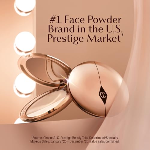 Charlotte Tilbury Airbrush Flawless Finish Setting Powder - Pore-Blurring Pressed Powder for Face Makeup to Minimize Shine with a Soft-Focus Finish