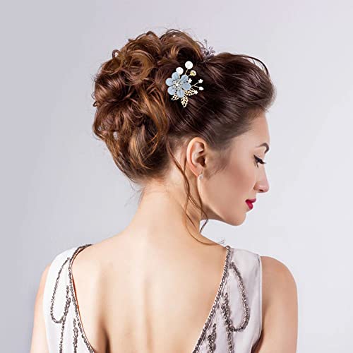 inSowni 20-Piece Dusty Blue Bridal Hair Comb & Pin Set