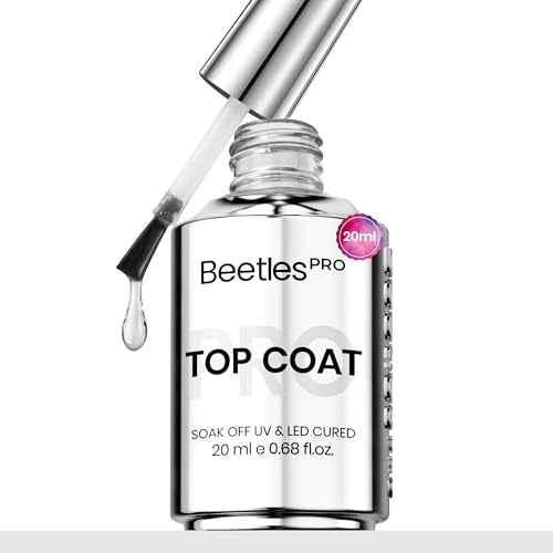 Beetles Pro Gel Top Coat? 20ml Each, High Glossy & Long-Lasting up to 28 Days ? Soak-Off Non-Yellowing Strong Coverage Gel for LED/U V Lamps, Professional Salon Manicure