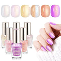 SAVILAND Pearl Aurora Nail Polish Set 6 Colors 0.34 Fl Oz Each - A5-Pearl Shell
