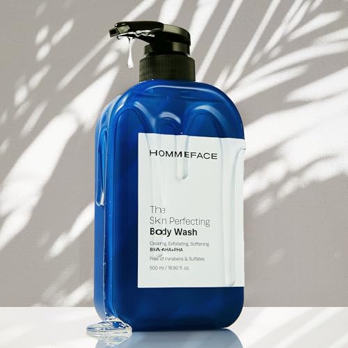 HommeFace Men¡¯s The Skin Perfecting Body Wash with Pump, 16.9 Fl. Oz. - Korean Skincare Technology for Body Acne with BHA, AHA, PHA