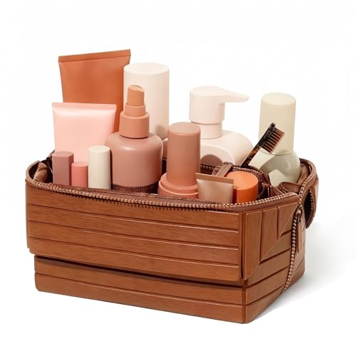 Large Foldable Makeup Bag with Compartments - Waterproof Travel Cosmetic Organizer