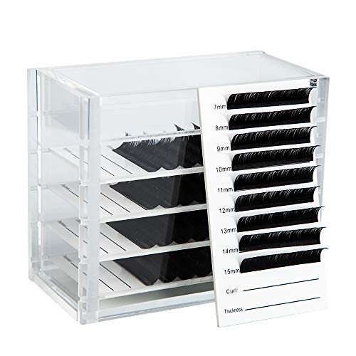 Acrylic Eyelash Storage Box, 4-Layer False Lashes Organizer