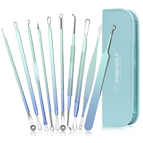 MENOLY 10-Piece Blackhead Remover Tool Kit with Anti-Slip Handle