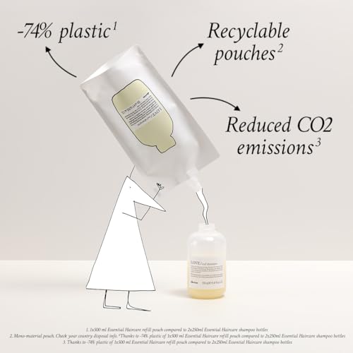 Davines LOVE Curl Shampoo, Enhancing Volume Taming Gentle Formula for Wavy and Curly Hair - Softens, Hydrates, and Boosts Curl Elasticity with Almond Extract, 16.9 Fl Oz