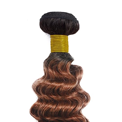 Fridnae 1B30 Ombre Deep Wave Human Hair Bundles - 12-34 Inch