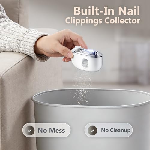 Electric Nail Clippers, 2 in1 Smart Toenail Clippers with File&Nail