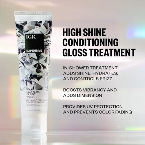 IGK Expensive Clear Gloss Top Coat - Pack of 2, 4.2 oz