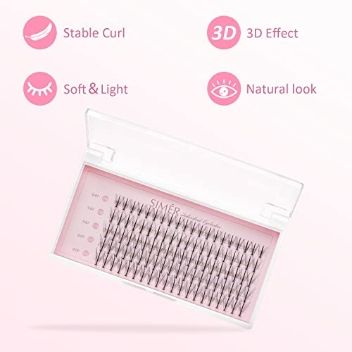 False Eyelashes Individual 100 Clusters 10-12mm Wispy C Curl