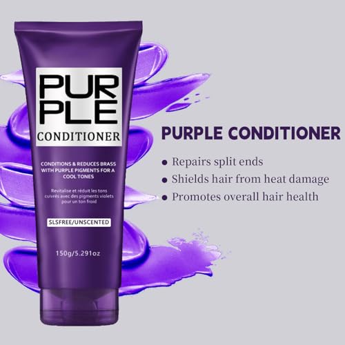 Purple Shampoo and Conditioner Set for Blonde Hair, 2x5.29oz