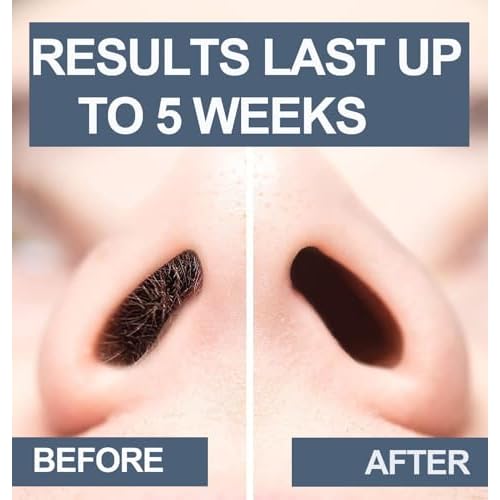 Nose Wax Kit, 120g Wax Beads, Nose Hair Wax for Men and Women, 15-20 Uses Painless Nasal & Ear Hair Removal With 40 Applicators, Wooden Sticks, Balm Wipes and Moustache Guards | Lasts up to 5 Weeks