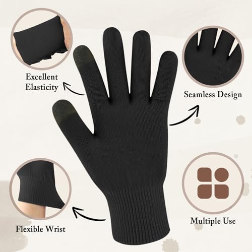 MIG4U Touchscreen Overnight Moisturizing Beauty Gloves for Dry Hands (3 Pairs)
