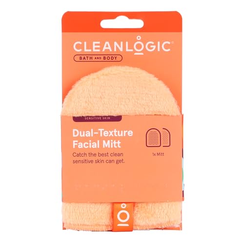 CleanLogic Dual Texture Facial Mitt, 1 Each (Pack Of 6)