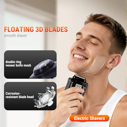 2 Pack Mini Electric Shaver Portable Travel Shavers Pocket Shaver USB-C Rechargeable Travel Razor for Men Electric Beard Trimmer Suitable for Home car Office and Business Travel Unisex Easy Cleaning