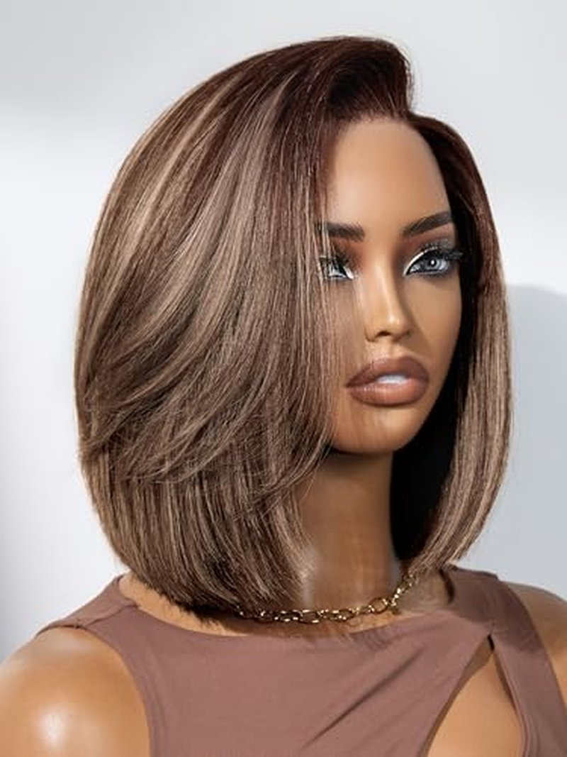 LUVME HAIR 10-Inch Bob Wig - 100% Human Hair, Glueless Lace Front