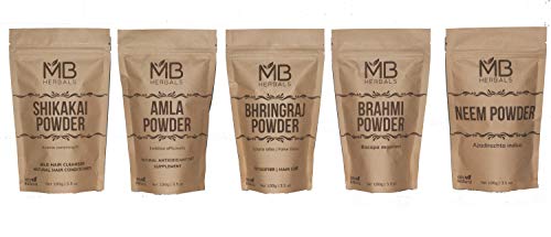 MB Herbals Hair Care Powders Combo - Shikakai, Neem, Amla & More