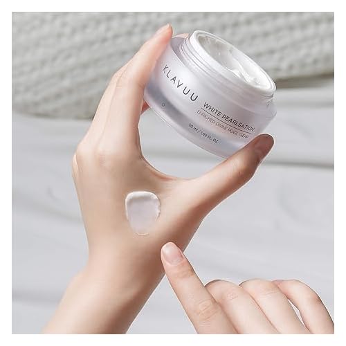 KLAVUU PEARLSATION Enriched Pearl Eye Cream ? Face Moisturizer, Niacinamide, Enhances Skin Elasticity, Dark Circles Under Eye Treatment with Anti-Aging Hydration, Korean Skin Care (0.68oz/20ml)