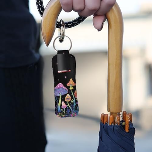 5 Pc Women's Chapstick Holder Keychain Clip Set