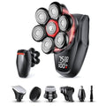 Head Shavers for Bald Men - IPX8 Waterproof Electric Razor for Wet/Dry Use with LED Display, USB-C Fast Charge & 5 Attachments Black