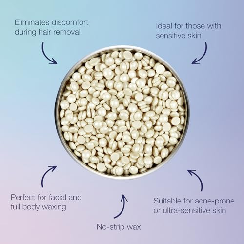 Satin Smooth, Hair Removal Wax, Thin Film Flex Pebbles Wax¢â, Ultra Sensitive Zinc Oxide Hard Wax Beads for Hair Removal, Ideal for Face & Bikini Area, 23 oz