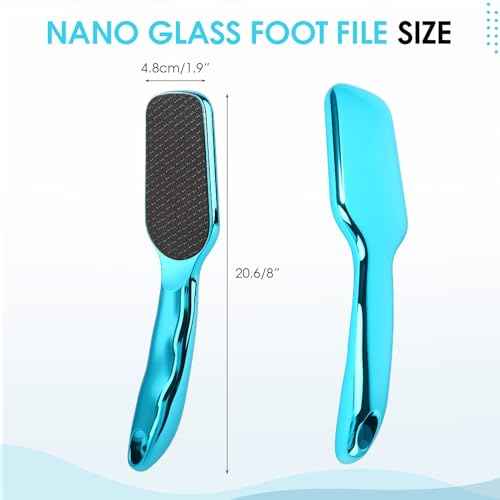 Nano-Glass Foot File Hard Skin Remover, Foot File Callus Remover with Non-Slip Ergonomic Handle, Professional Foot Care Tools