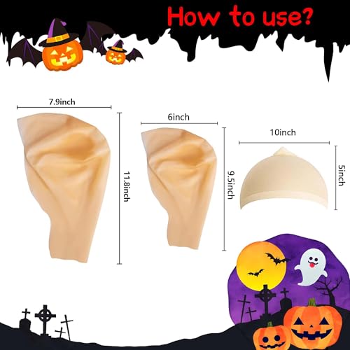 Halloween Bald Caps Latex Wig Set - 8 Pcs Costume