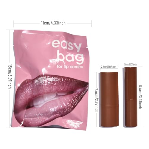 Erinde 07 Gradient Lip & Brown Lip Liner Set - Long-Lasting Nude Lip Kit