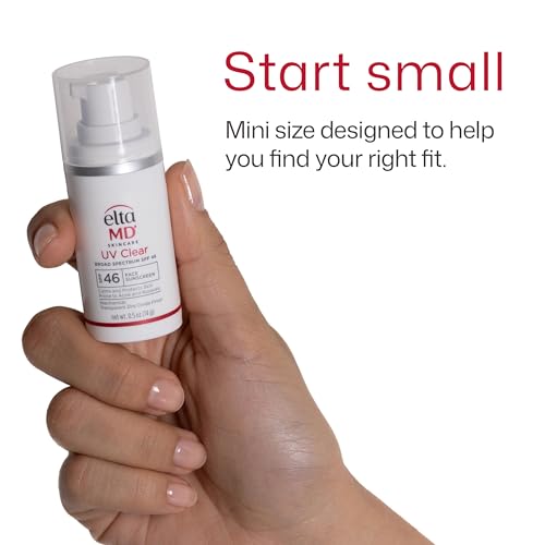 EltaMD UV Clear Tinted Sunscreen SPF 46 - 0.5 oz Travel Size, Oil-Free