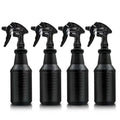 4 Pack 24 oz Spray Bottles - Heavy Duty Black Refillable