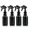 CREAWEA 4 Pack 24 oz Refillable Plastic Spray Bottles Black for Cleaning Garden Home
