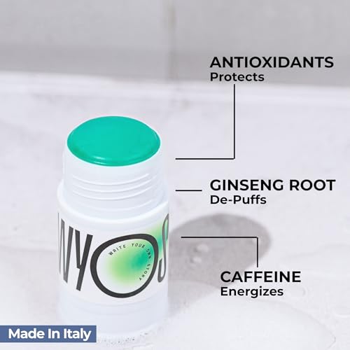 WYOS Face Cleanser Stick for Men ? Hydrating Glycerin Formula Deep Cleans Without Drying, Removes Sweat, Oil & Dirt, Gentle on Sensitive Skin, Hands-Free Solid Facial Wash, Leak-Proof & TSA-Friendly