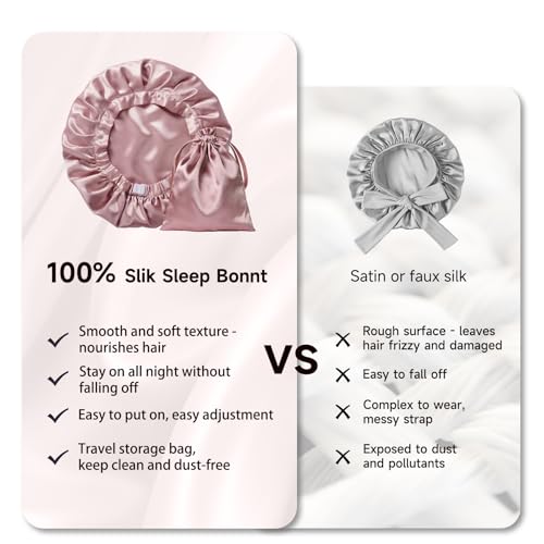 Mulberry Silk Bonnet for Sleeping Women – 22 Momme Double Layer