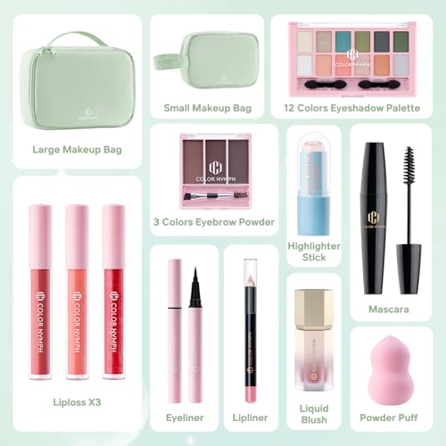 Color Nymph All-in-One Makeup Kit with Travel Bags