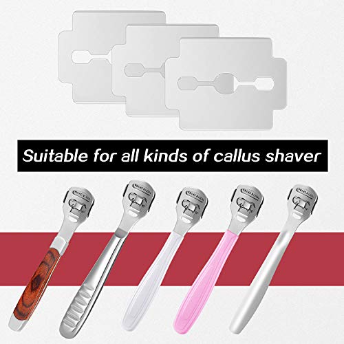 Mudder Callus Shaver Replacement Blades - 50 Pack Stainless Steel Refills