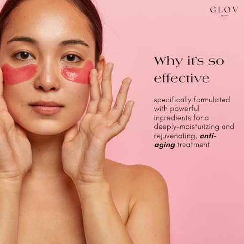 Glov Beauty Intense Rejuvenating Under Eye Gels - Hydrating Eye Mask w/Hyalronic Acid & Hydrolyzed Collagen - Under Eye Patches For Dark Circles - Minimize Puffiness & Wrinkle Reducer - 30 Pairs