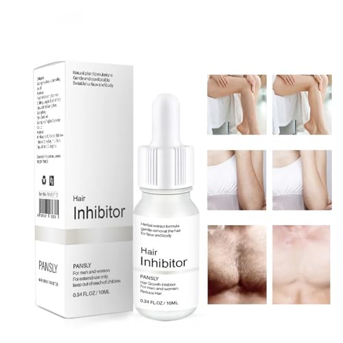 Mild Hair Growth Inhibitor Serum, Moisturizing Permanent Hair Inhibitor Serum Natural Plant Extract Mild Soothing Stop Hair Growth for Face/Arm/Legs Body Bikini, Lotion, Natural Plant Extract, Unisex