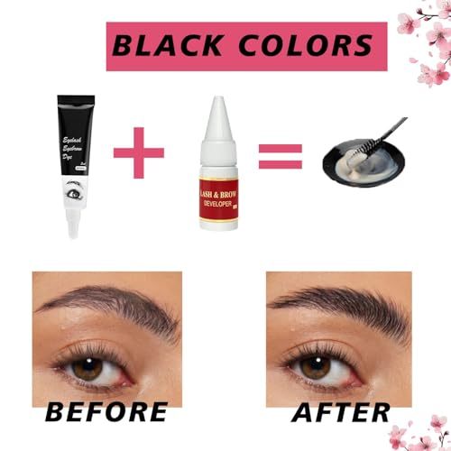 2-in-1 Eyelash & Eyebrow Dye Kit with Complete Accessories