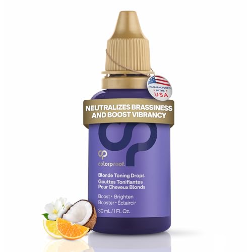 Colorproof Toning Drops 1 Fl. Oz. Toner for Blonde Hair w/Citrus, Jasmine & Coconut Milk Scent, Highly-Pigmented, Instant Hair Toner