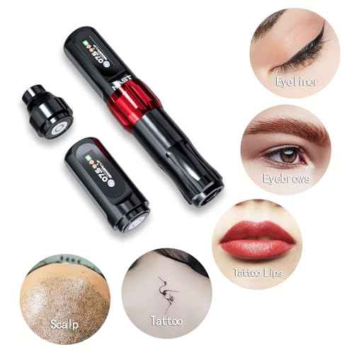 Tattoo Machine Cordless Pen Gun Extra 800mAh Battery Mcore Motor Rotary With 10Pcs Tattoo Cartridge Needles Black Ink Holder Cups For Artists & Beginners