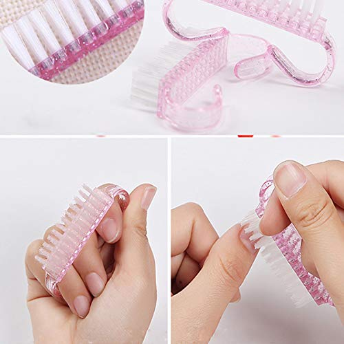 20-Pack Handle Grip Nail Brushes for Cleaning and Grooming