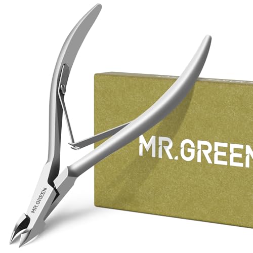 MR.GREEN Professional Stainless Steel Cuticle Nippers with Pusher